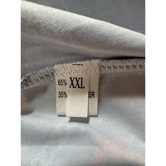 Santa Sleigh Christmas Long Sleeve Dress Size XXL Blue Cotton Blend - Picture 5 of 16